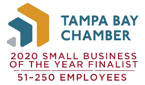 Tampa Bay Chamber 2020 Small Business of the Year Finalist (51-250 Employees) Award.